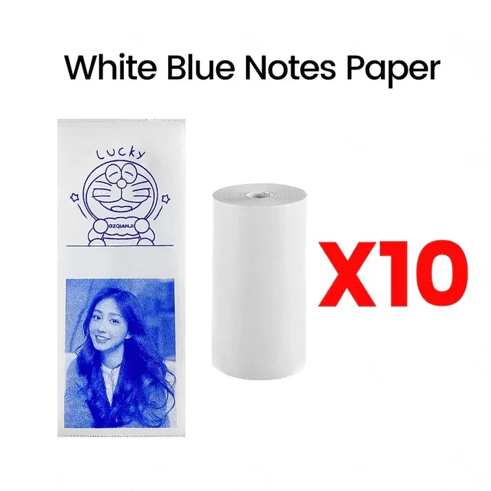 White Blue Notes Paper