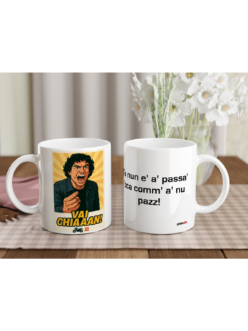 VAI CHIAAAN! // 11oz Ceramic Mug Ceramic White