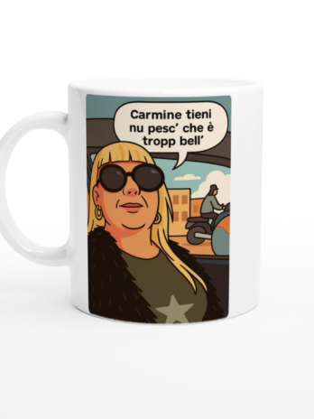 Carmine // 11oz Ceramic Mug Ceramic White